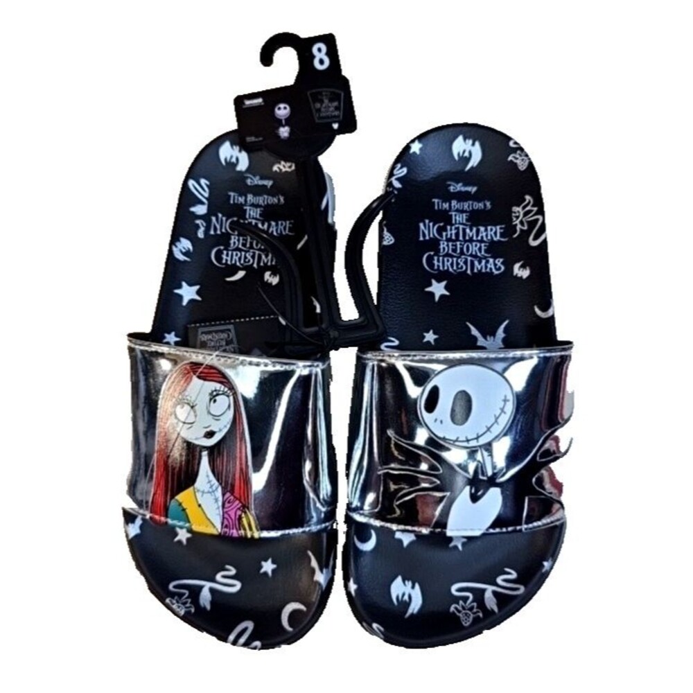Disney Nightmare Before Christmas Ground Up Slides Women's Size 8 Jack Sally NWT